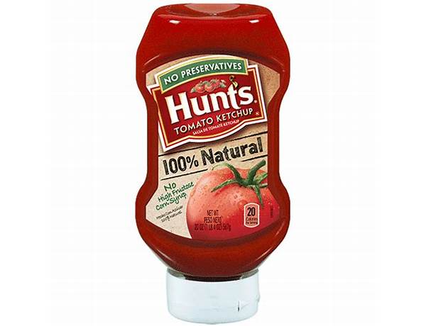 Hunts 100% natural ketchup food facts