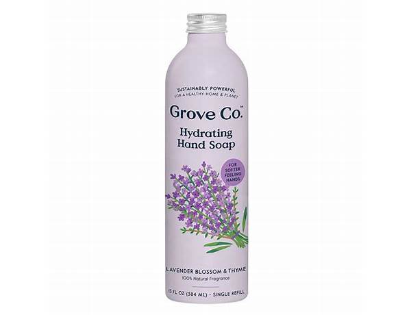 Hydrating hand soap refil lavender & thyme food facts