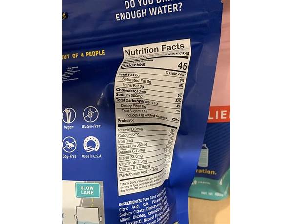 Hydration multiplier nutrition facts