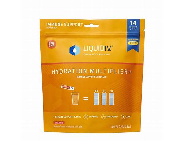 Hydration plus immunity drink mix food facts