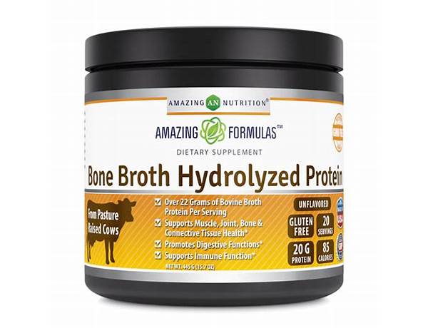 Hydrolyzed bone broth protein food facts