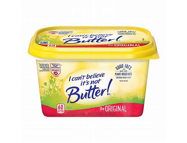 I can't believe it's not butter!, 45% vegetable oil spread, original food facts