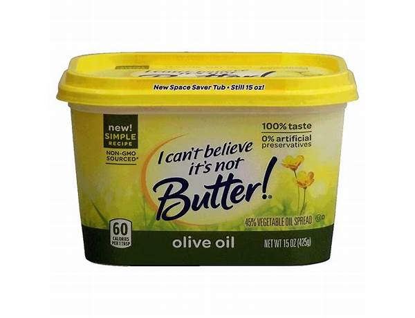 I can't believe it's not butter!, 45% vegetable oil spread, original food facts