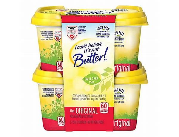 I can't believe it's not butter!, 45% vegetable oil spread, original nutrition facts