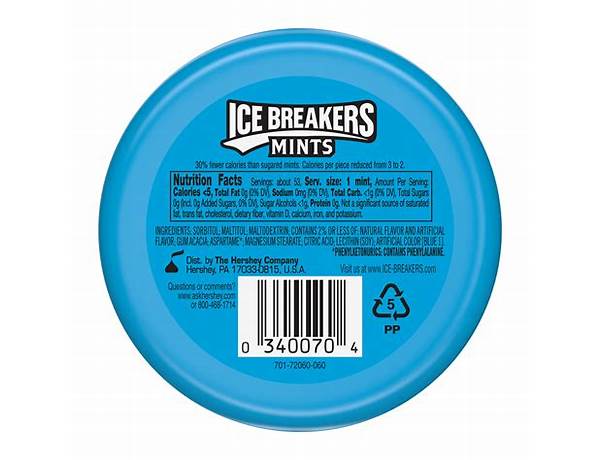 Ice breakers mints food facts