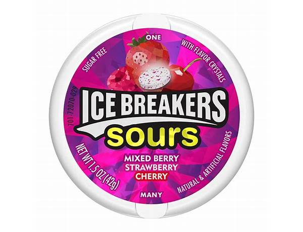 Ice breakers sours mixed berry food facts