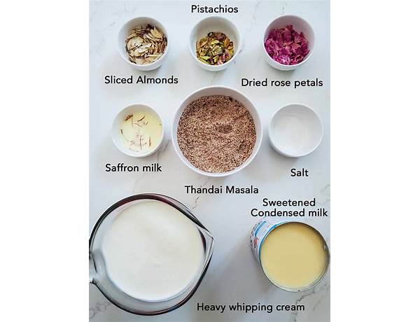 Ice cream ingredients