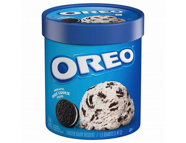 Ice-cream with oreo cookie pieces food facts