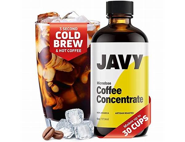 Iced coffee decaf beverage concentrate food facts