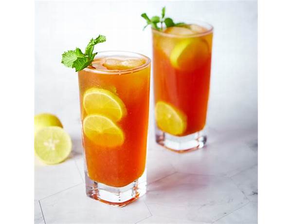 Iced tea with lemon ingredients