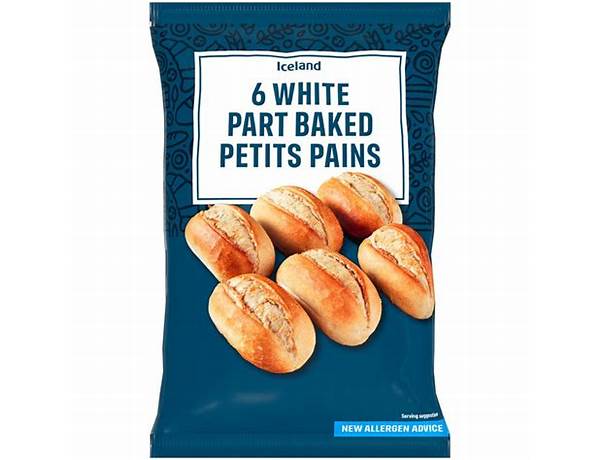 Iceland part baked petit pans 6pk food facts