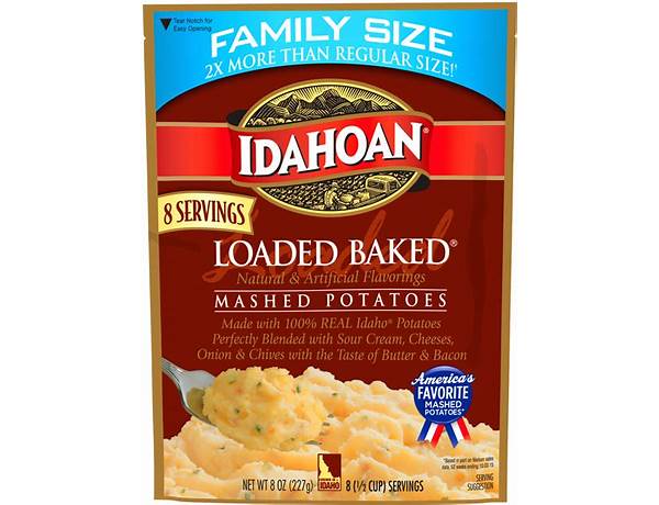 Idahoan, loaded baked mashed potatoes ingredients