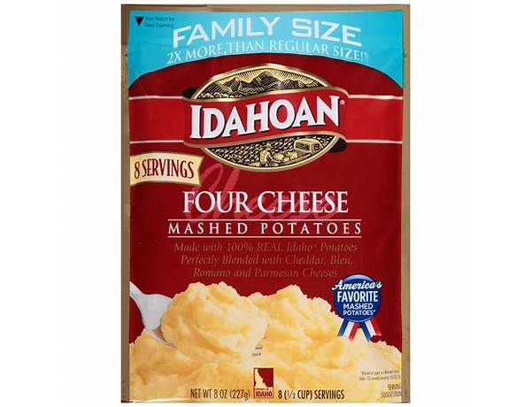 Idahoan, mashed potatoes, four cheese nutrition facts