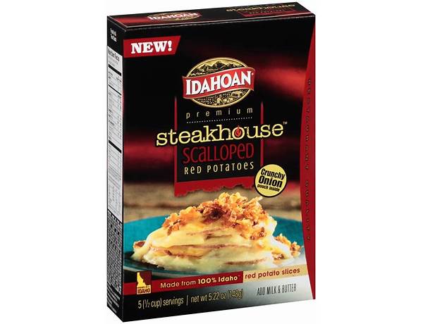 Idahoan, steakhouse, scalloped red potatoes ingredients