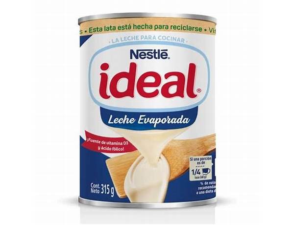 Ideal leche evaporada nestlé 315g food facts