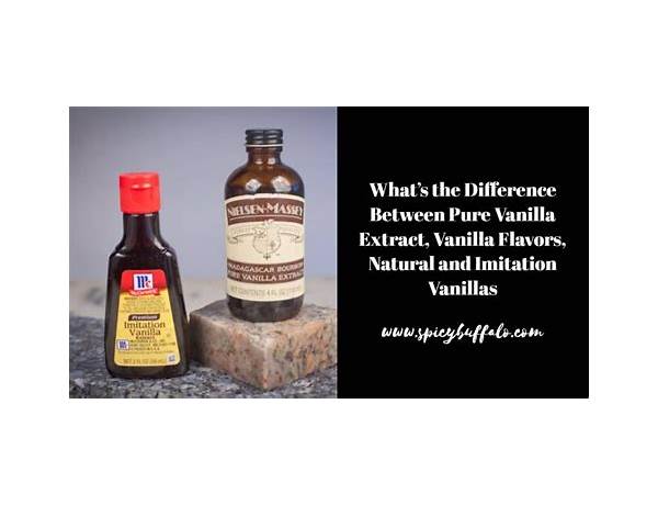 Imitation vanilla extract food facts