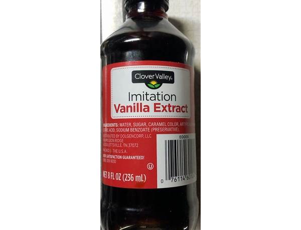 Imitation vanilla flavor food facts