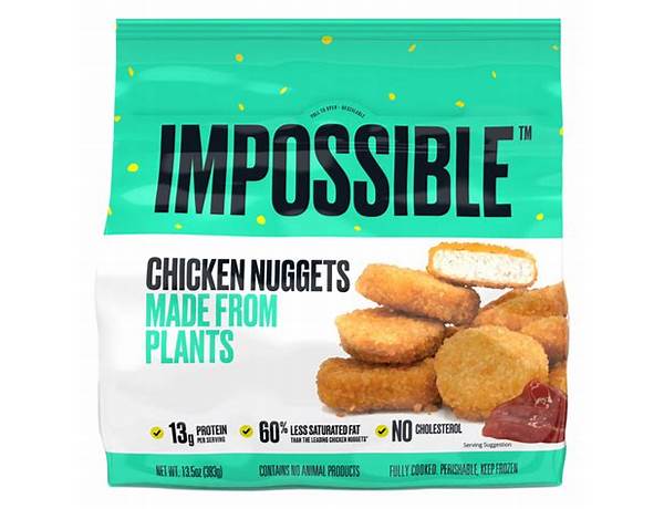 Impossible chicken nuggets made from plants wild nuggies food facts