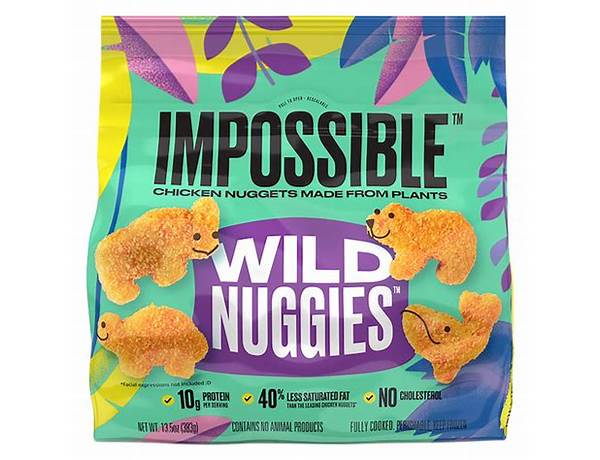 Impossible chicken nuggets made from plants wild nuggies nutrition facts