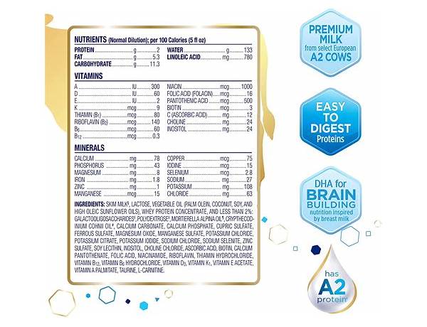 Infant formula compared to enfamil food facts