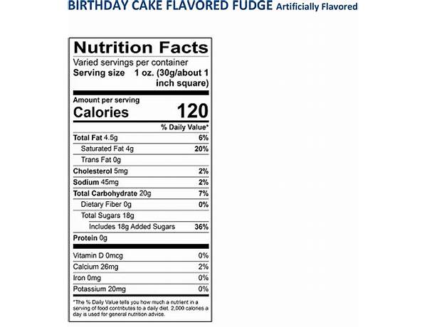 Ingles fudge nutrition facts