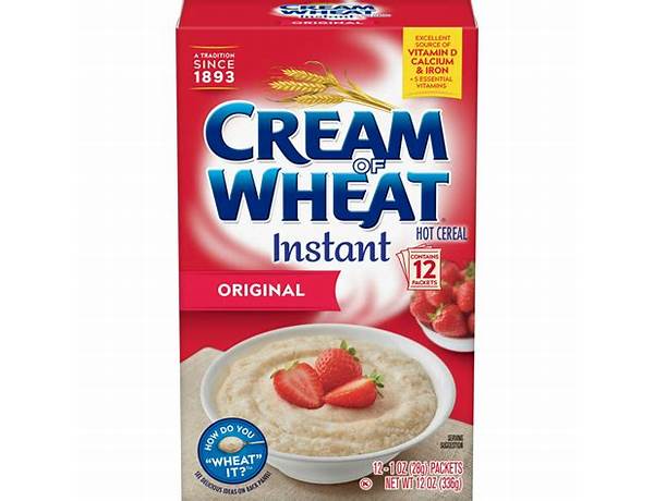 Instant hot cereal food facts