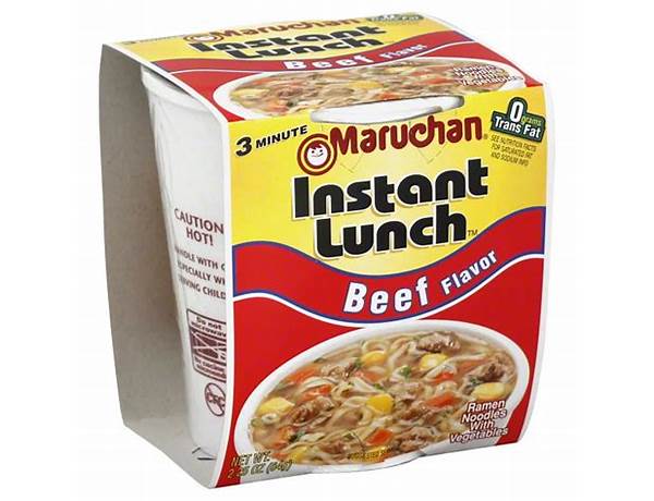 Instant lunch beef flavor food facts