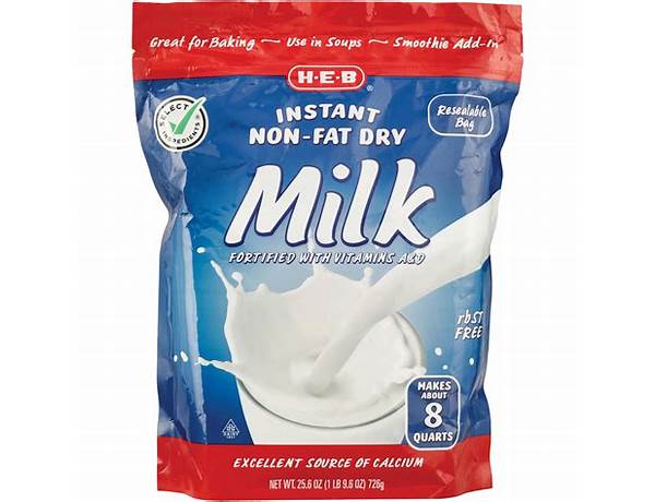 Instant nonfat dry milk ingredients