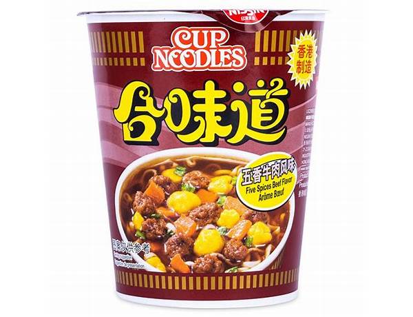 Instant noodle five spices beef flavour food facts