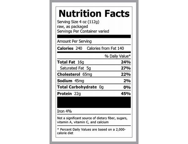 Instant noodles pork-ribs flavor nutrition facts
