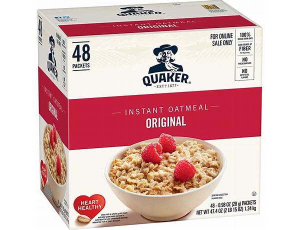 Instant oatmeal, original ingredients
