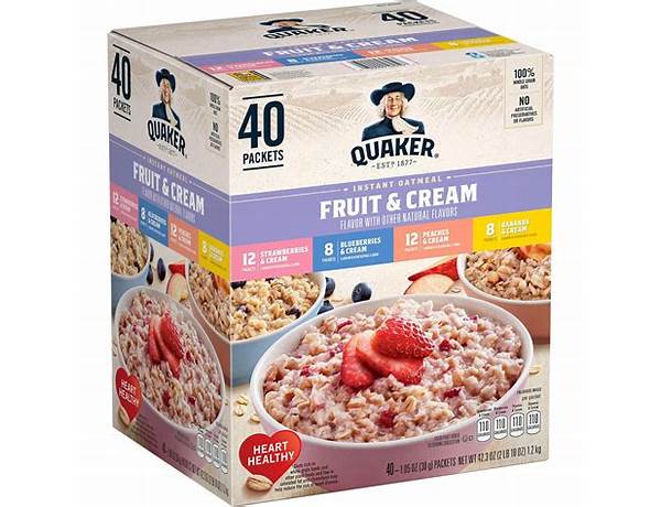 Instant oatmeal fruit&cream food facts