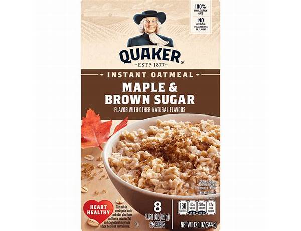 Instant oatmeal maple and brown sugar food facts