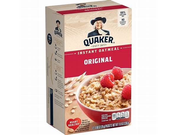 Instant oatmeal original food facts