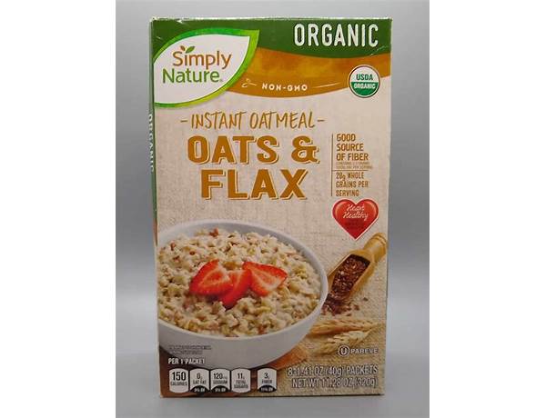 Instant oatmeal with flax seeds ingredients