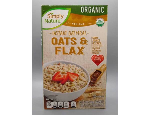 Instant oatmeal with flax seeds nutrition facts