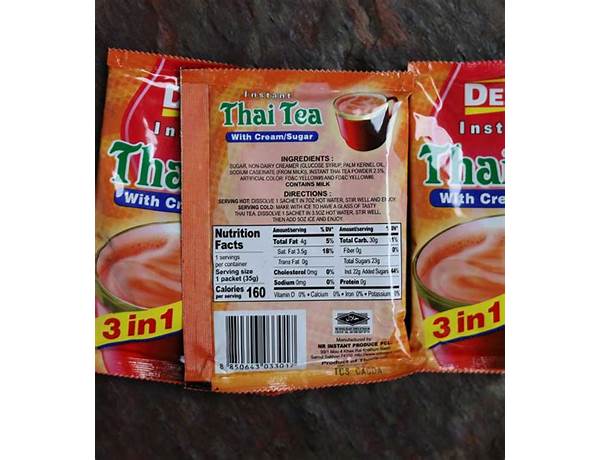 Instant thai tea mix food facts