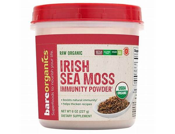 Irish sea moss nutrition facts