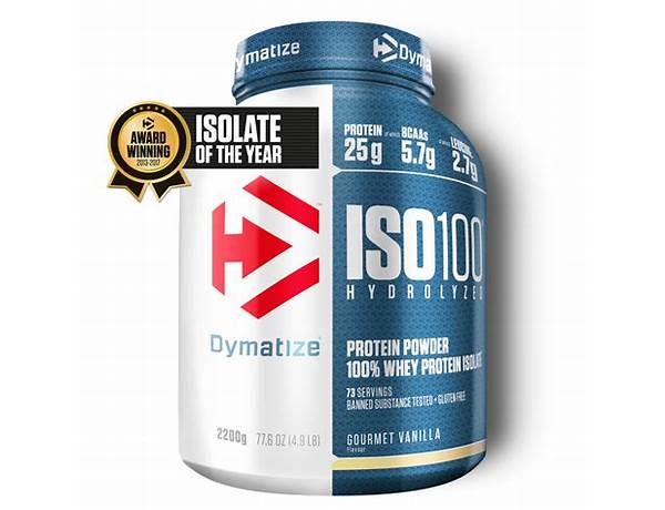 Iso100 hydrolyzed vanilla protein powder nutrition facts