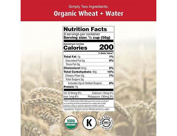 Italia organic felicetti nutrition facts