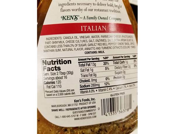 Italian simply vinaigrette nutrition facts