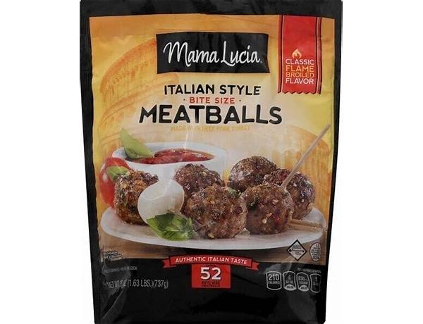 Italian-style meatballs mini size food facts