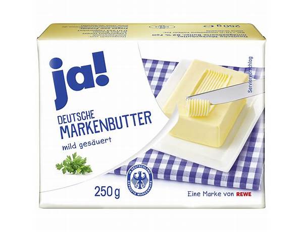 Ja! deutsche markenbutter mild gesäuert ingredients