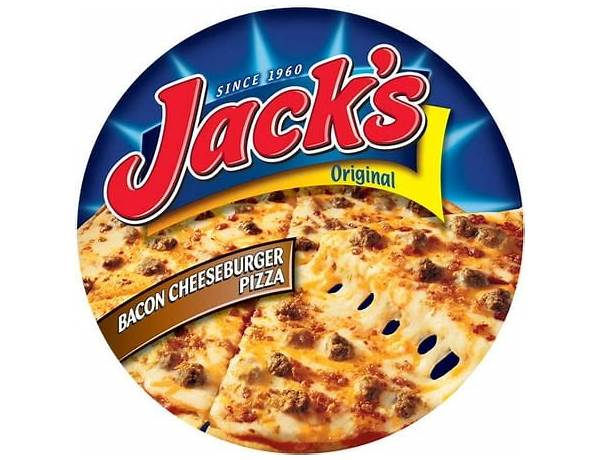 Jack's bacon cheeseburger pizza food facts