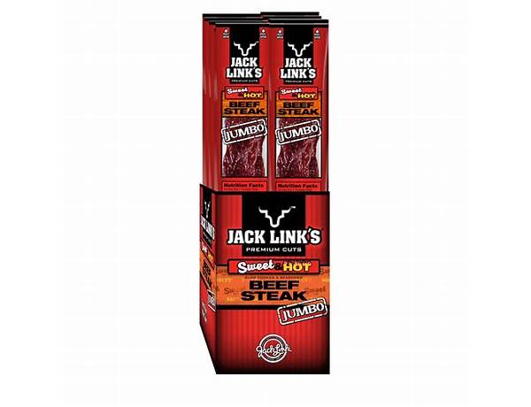 Jack links beef strak sweet & hot food facts