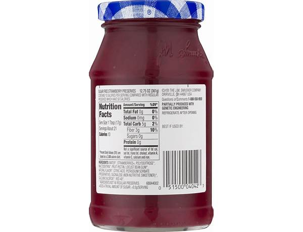 Jam nutrition facts