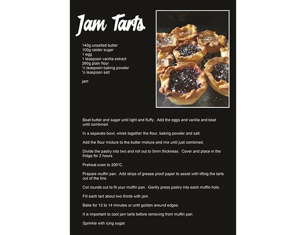 Jam tarts food facts