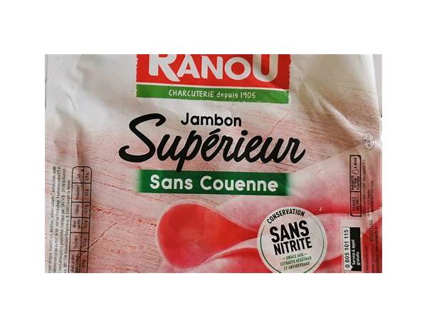 Jambon supérieur food facts