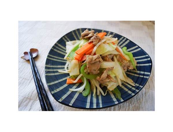 Japanese style stir-fry ingredients