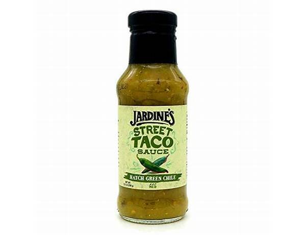 Jardines, street taco verde sauce, med food facts